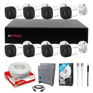 CP PLUS Full HD 8 Channel DVR with 2.4 MP 8 Outdoor Cameras