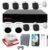 CP PLUS Full HD 8 Channel DVR with 2.4 MP 6 Outdoor and 2 Indoor Cameras [BUILT-in AUDIO MIC + MOTION DETECTION] + 2 TB HDD + 8 Ch SMPS + CCTV Cable, USEWELL HDMI+BNC/DC Set, WHITE